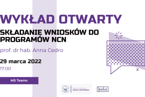 Wykład otwarty nt. składania wniosków do programów NCN